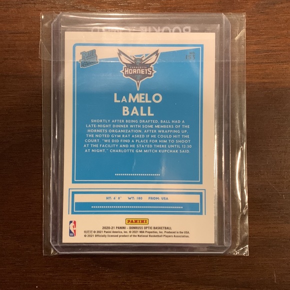 Lamelo Ball Optic Donruss Rookie Card #153 - Picture 2 of 2